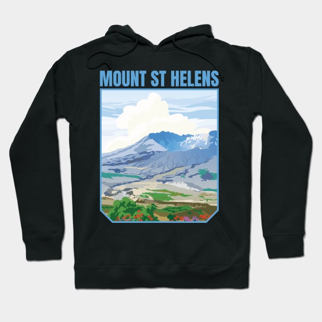 Mount Saint Helens Washington Hoodie by Sue Cervenka